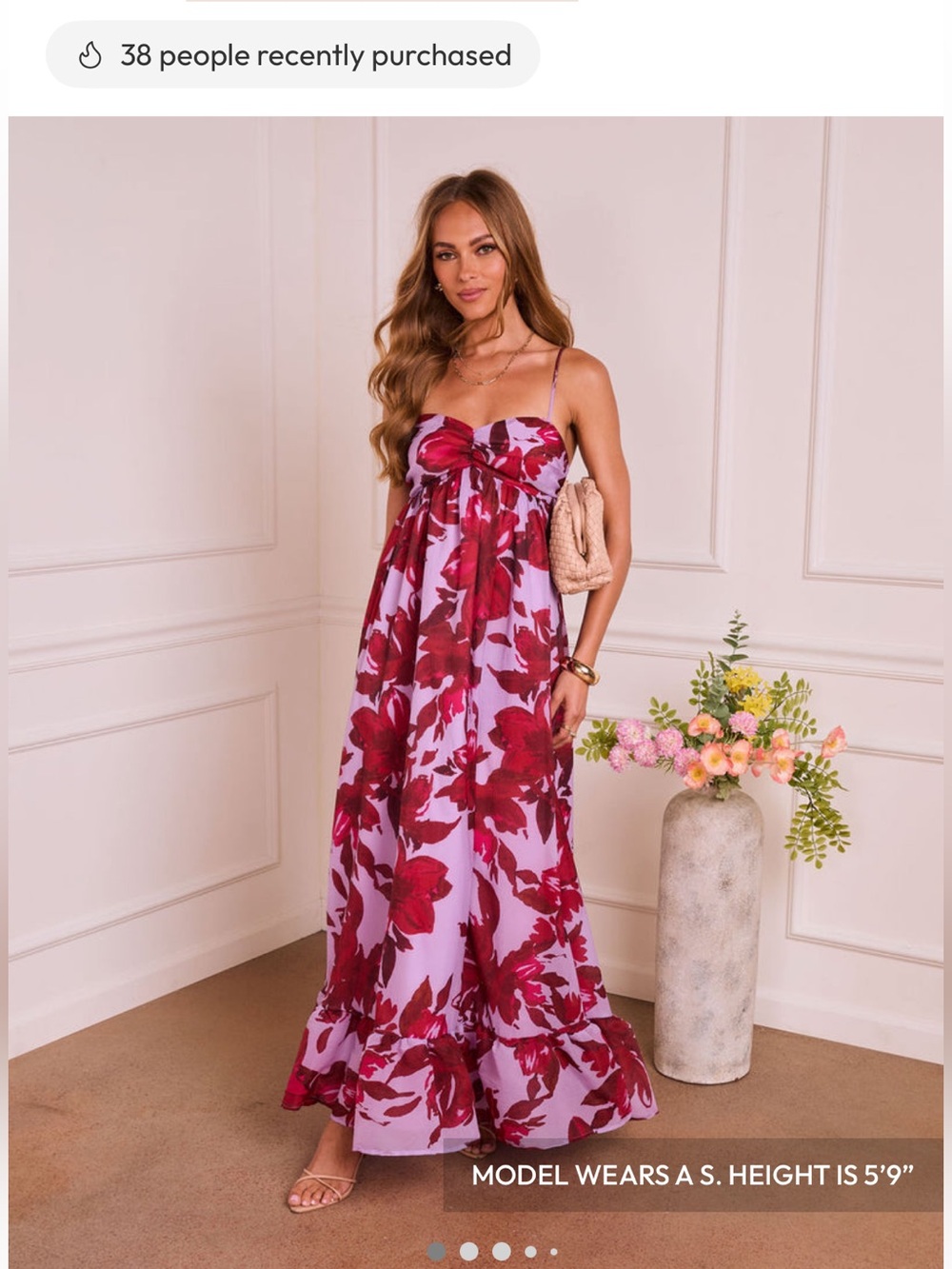 Romantic Aura Floral A Line Maxi Dress
